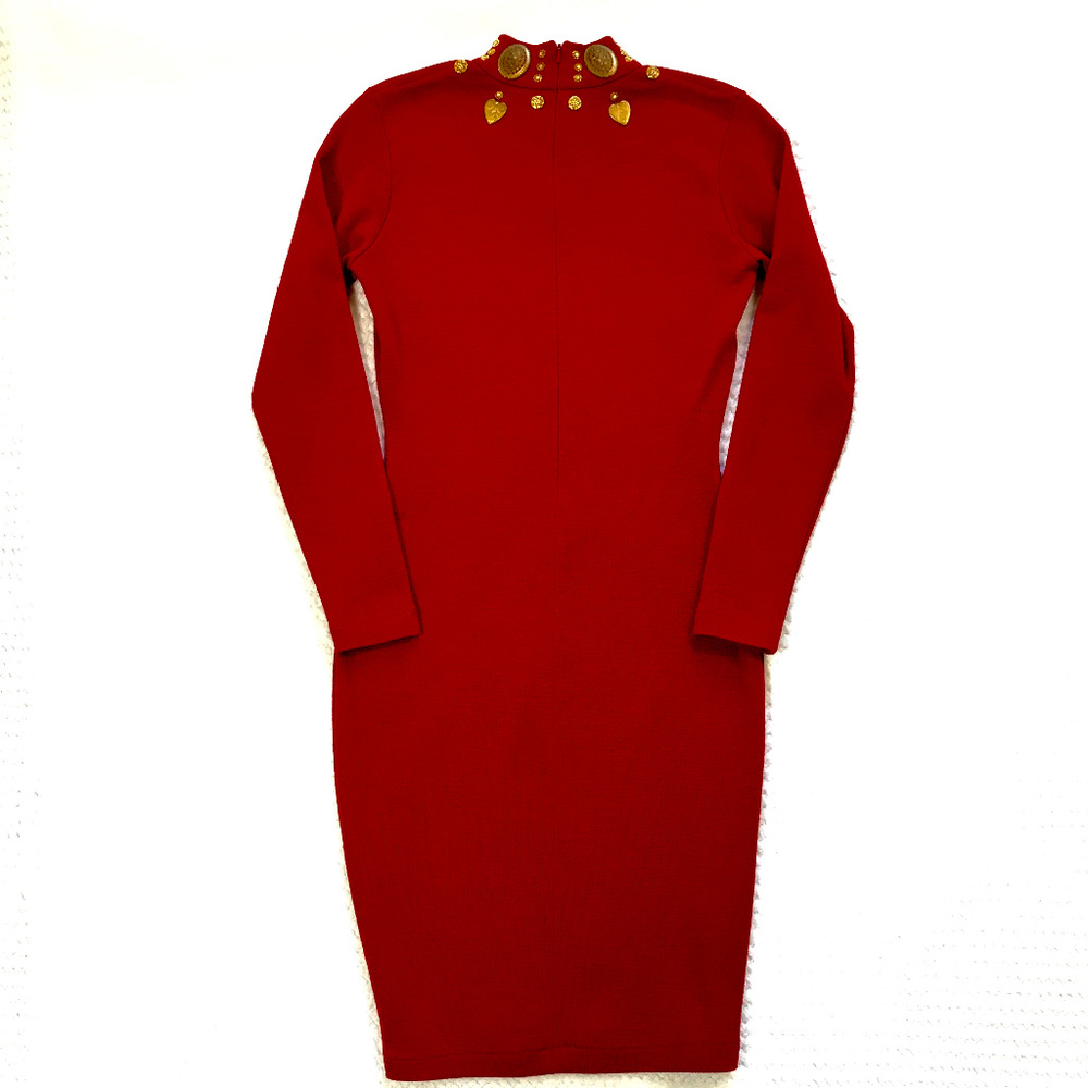 ANDREA JOVINE KNIT WOOL contoured dress S - Picture 3 of 8